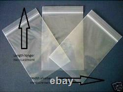 GRIP SEAL BAGS Resealable Self Seal Clear Plastic Gripper ALL SIZES FREE POSTAGE