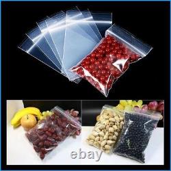 GRIP SEAL BAGS Self Resealable Clear Polythene Plastic Zip Lock Various Sizes