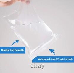 GRIP SEAL BAGS Self Resealable Clear Polythene Poly Plastic Zip Lock 100 Bags
