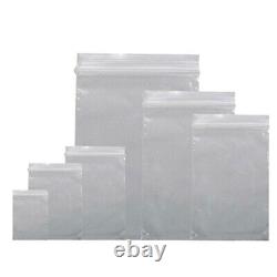 GRIP SEAL BAGS Self Resealable Clear Polythene Poly Plastic Zip Lock All Sizes