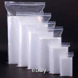 GRIP SEAL BAGS Self Resealable Clear Polythene Poly Plastic Zip Lock All Sizes