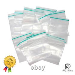 GRIP SEAL BAGS Self Resealable Clear Polythene Poly Plastic Zip Lock All Sizes