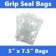 Grip Seal Bags Self Resealable Clear Polythene Poly Plastic Zip Lock All Sizes