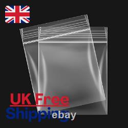 GRIP SEAL BAGS Self Resealable Clear Polythene Poly Plastic Zip Lock All Sizes