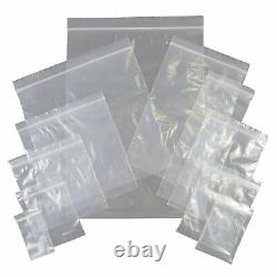 GRIP SEAL BAGS Self Resealable Clear Polythene Poly Plastic Zip Lock All Sizes