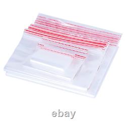 GRIP SEAL BAGS Self Resealable Clear Polythene Poly Plastic Zip Lock All Sizes