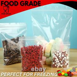 GRIP SEAL BAGS Self Resealable Clear Polythene Poly Plastic Zip Lock All Sizes