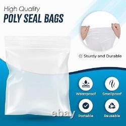 GRIP SEAL BAGS Self Resealable Clear Polythene Poly Plastic Zip Lock All Sizes