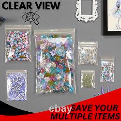 GRIP SEAL BAGS Self Resealable Clear Polythene Poly Plastic Zip Lock All Sizes