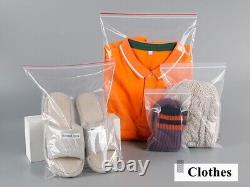 GRIP SEAL BAGS Self Resealable Clear Polythene Poly Plastic Zip Lock All Sizes