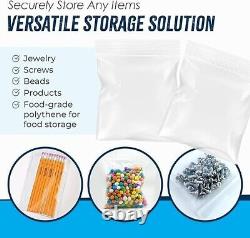 GRIP SEAL BAGS Self Resealable Clear Polythene Poly Plastic Zip Lock All Sizes