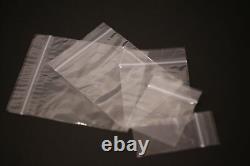 GRIP SEAL BAGS Self Resealable Clear Polythene Poly Plastic Zip Lock All Sizes