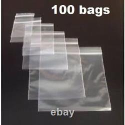 GRIP SEAL BAGS Self Resealable Clear Polythene Poly Plastic Zip Lock All Sizes