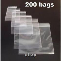 GRIP SEAL BAGS Self Resealable Clear Polythene Poly Plastic Zip Lock All Sizes