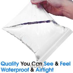 GRIP SEAL BAGS Self Resealable Clear Polythene Poly Plastic Zip Lock All Sizes