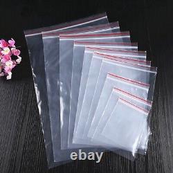 GRIP SEAL BAGS Self Resealable Clear Polythene Poly Plastic Zip Lock All Sizes