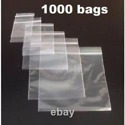 GRIP SEAL BAGS Self Resealable Clear Polythene Poly Plastic Zip Lock All Sizes