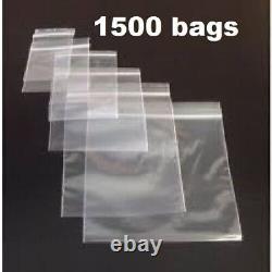 GRIP SEAL BAGS Self Resealable Clear Polythene Poly Plastic Zip Lock All Sizes