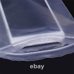 GRIP SEAL BAGS Self Resealable Clear Polythene Poly Plastic Zip Lock All Sizes