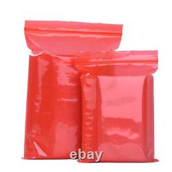GRIP SEAL BAGS Self Resealable Clear Red Polythene Poly Plastic Zip Lock