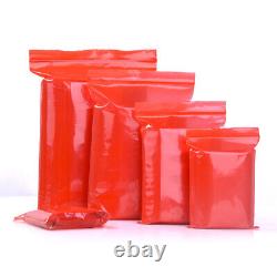 GRIP SEAL BAGS Self Resealable Clear Red Polythene Poly Plastic Zip Lock