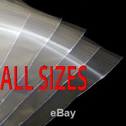 GRIP SEAL BAGS Self Resealable Poly Clear Plastic Polythene Small-Large ALLSIZES