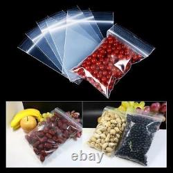 GRIP SEAL BAGS ZIP LOCK QUALITY RESEALABLE CLEAR POLY PLASTIC 160 X 230 MM -6x9