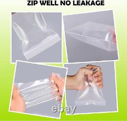 GRIP SEAL BAGS ZIP LOCK QUALITY RESEALABLE CLEAR POLY PLASTIC 160 X 230 MM -6x9