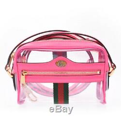 GUCCI Ophidia Clear Crossbody Bag Pink/clear 517350 Bag 800000086025000