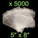 Grip Seal Bags 5 X 8 Self Seal Resealable Clear Plastic Polythene X 5000