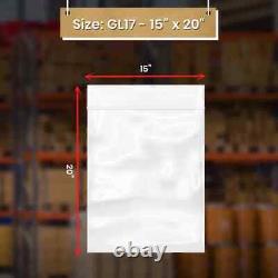 Grip Seal Bag Clear Polythene Plastic Zip Lock GL17 15 x 20 Pack of 500