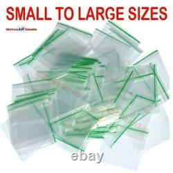 Grip Seal Bag Self Resealable Clear Plastic Mini Zip Lock Bags ALL SIZES AMOUNT