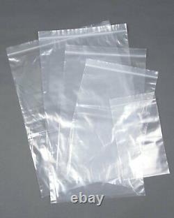 Grip Seal Bags Clear Plastic Resealable Press Poly GL11 6 x 9 152 x 229mm