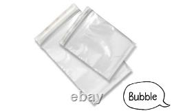 Grip Seal Bags Clear Poly Plastic Resealable Zip Lock Baggies Small Large Medium
