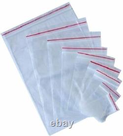 Grip Seal Bags Clear Poly Plastic Resealable Zip Lock Bags All Sizes