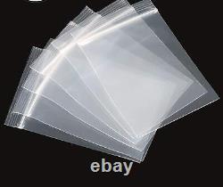 Grip Seal Bags Clear Self Resealable Plastic Zip Lock 8 x 11 Storage Bags