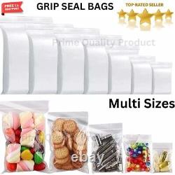 Grip Seal Bags Clear Self Resealable Polythene Poly Plastic Zip Lock All Sizes