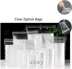 Grip Seal Bags Clear Self Resealable Polythene Poly Plastic Zip Lock All Sizes