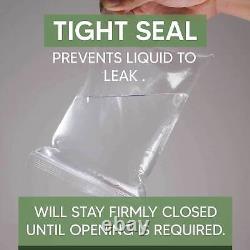 Grip Seal Bags Heavy Duty Clear Poly Plastic Resealable Zip Baggies 2000Pcs