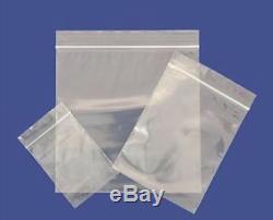 Grip Seal Bags (Plain Panels Heavy Duty) Clear Small Poly Plastic Zip Lock