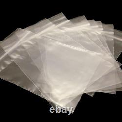 Grip Seal Bags Poly Plastic Plain Heavy Duty Strong Clear Large Variety of Size