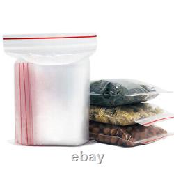 Grip Seal Bags Poly Plastic Resealable Zip Lock Clear Baggies Large Medium Small