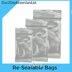 Grip Seal Bags Polythene Clear Poly Plastic Plastic Self Zip Lock All Sizes