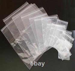 Grip Seal Bags Press & Seal Clear Resealable Plain Plastic Poly ALL SIZES
