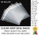 Grip Seal Bags Resealable Self Lock Polythene Plastic Clear Poly Mix All Sizes