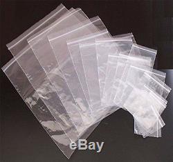Grip Seal Bags Self Resealable Mini Poly Plastic Clear Zip Lock Bags All Sizes
