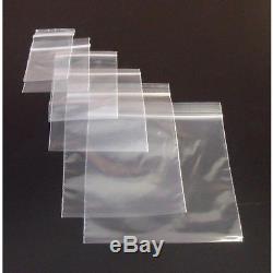 Grip Seal Bags Self Resealable Poly Plastic Clear Food Safe Zip Lock All Sizes