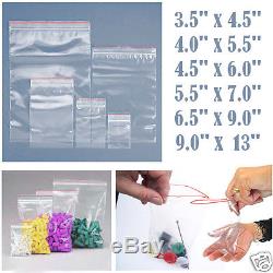 Grip Seal Bags Self Seal Clear Resealable Polythene Plastic Bags Popular Sizes