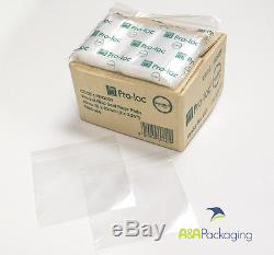 Grip Seal Bags Self Seal Poly Plastic Clear Plain Bags ALL SIZES FREE P/P