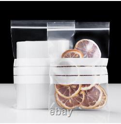 Grip Seal Bags Write On Panel Refillable Food And Frezzer Safe See-through Bags